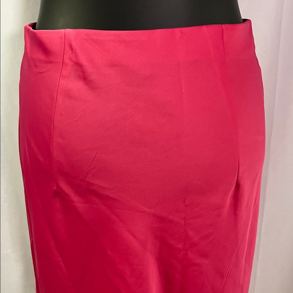 Rachel Zoe Pink Satin Midi Skirt - Picture 11 of 15